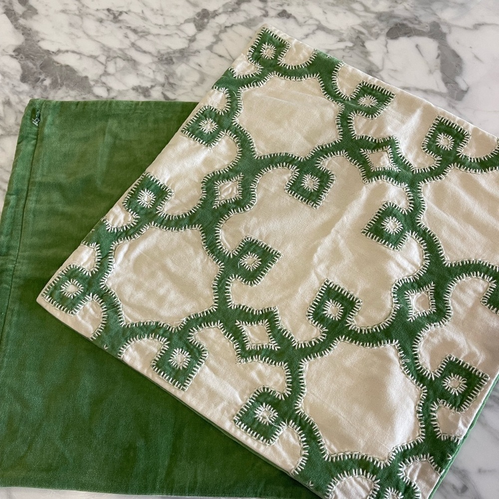 TWO Pottery Barn throw pillow cases